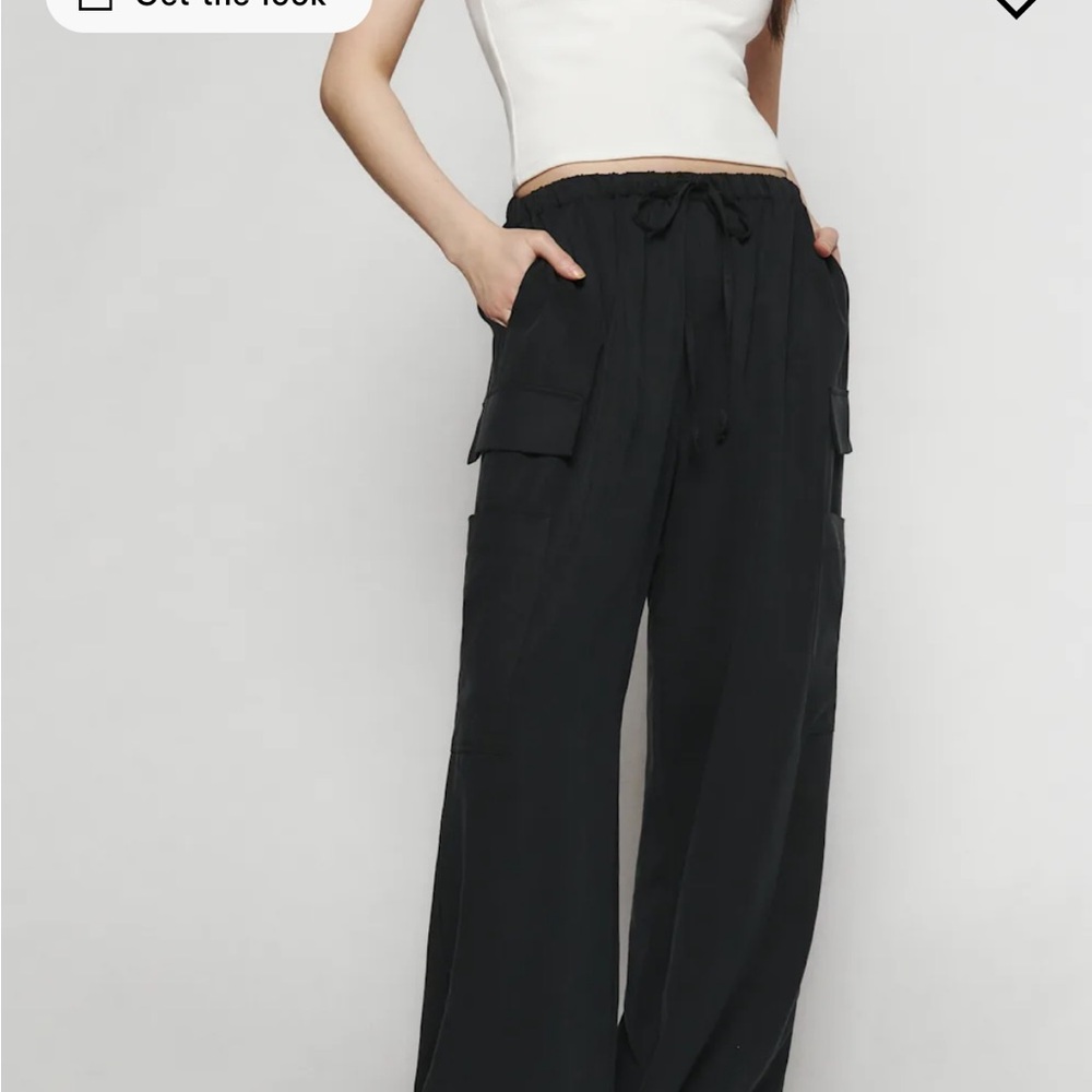 Reformation Black Wide Leg Jumpsuit with Sleeveless Design